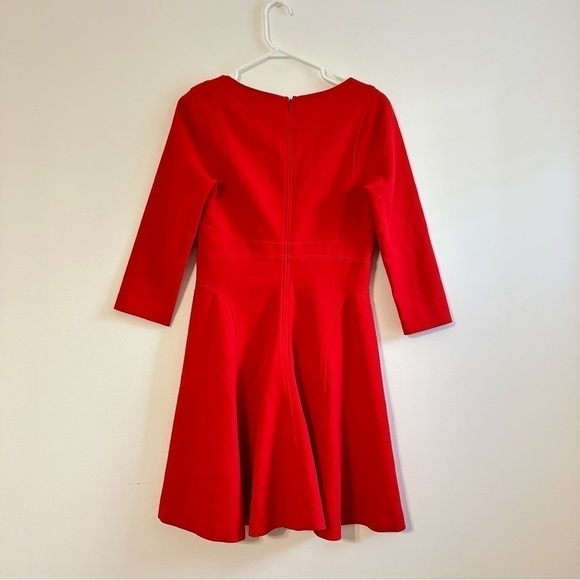 Diane von Furstenberg Paloma Scoop-Neck Flare Dress size 4 red - Picture 4 of 14